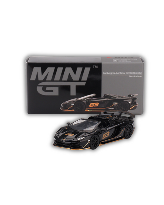 Mini GT - Lamborghini Aventador SVJ 63 Roadster Nero Aldebaran
